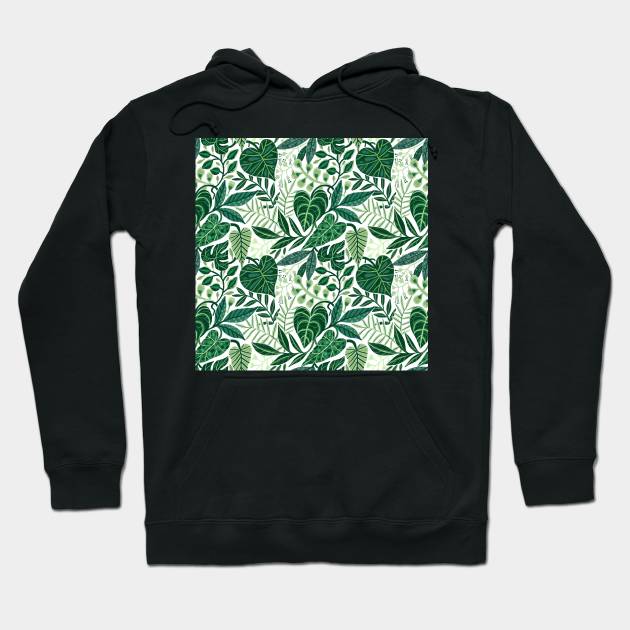 Tropical leaves Hoodie by kostolom3000